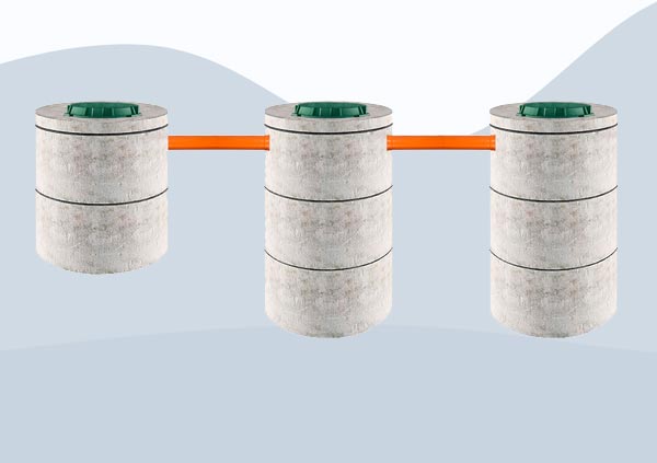 Заказать септик из колец 2+3+3 - монтаж бетонного септика для дома и дачи под ключ